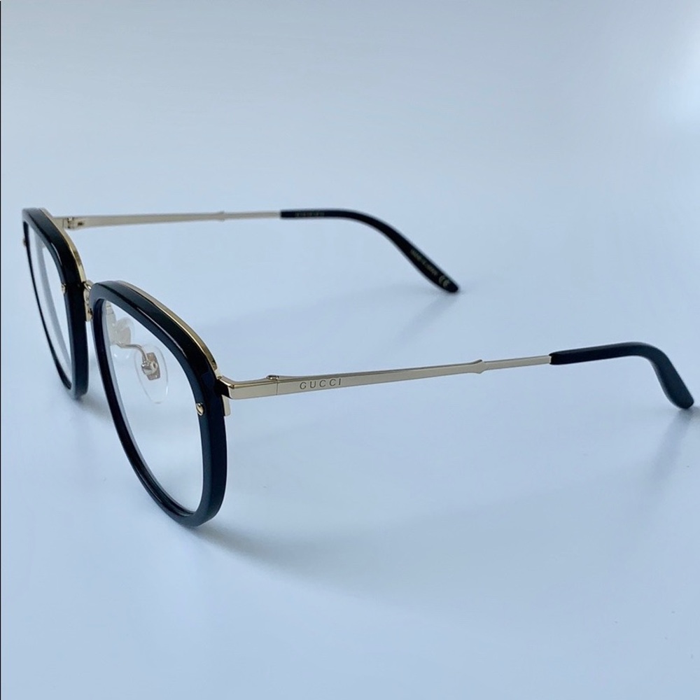 Gucci Unisex Eyeglasses GG0675O 001 Black/Gold - Picture 6 of 7